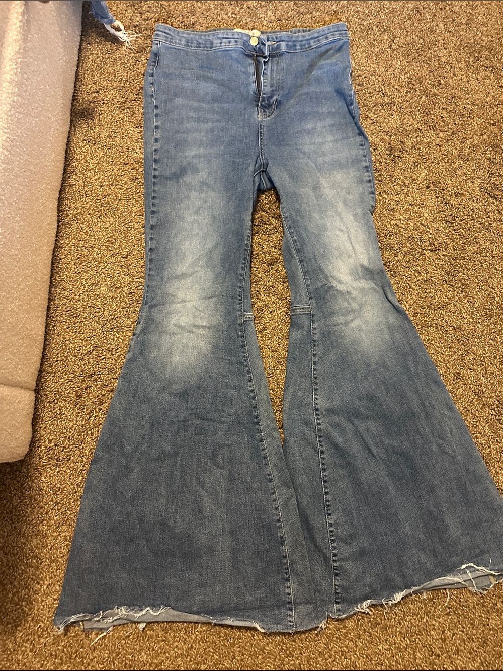 We The Free Medium Blue Flare Wide-Leg Jeans
